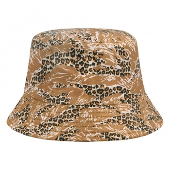 one pc new leopard printing stylish trend bucket hat 56-58cm