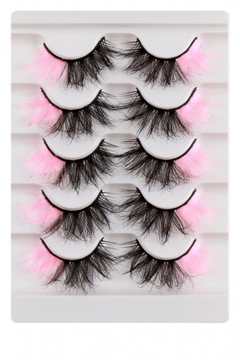 five pair set cross synthetic false eyelashes with box(length:35mm)#9#