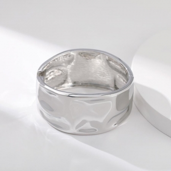 Simple irregular concave-convex surface wide design bracelets(length:6cm)