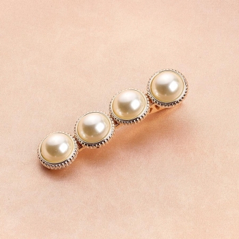 one pc simple pearl hair clip(length:6cm)