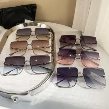 one pc stylish new 6 colors square big half-frame uv protection sunglasses