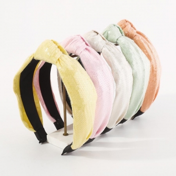 one pc sequins kink design candy color hair hoop(width:3cm)