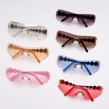 one pc stylish new 7 colors frameless uv protection polarized sunglasses