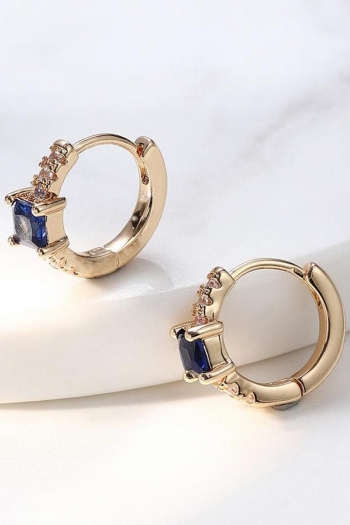 one pair rhinestone hollow mini hoop earrings(length:1cm)