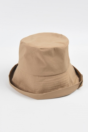 one pc stylish new 3 colors solid color outdoor bucket hat(56-58cm)