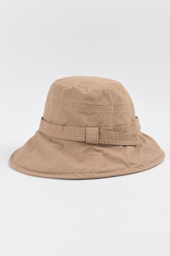 one pc stylish new solid color cotton bucket hat(56-58cm)