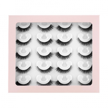 ten pair set synthetic long cross false eyelashes with box(length:35mm)
