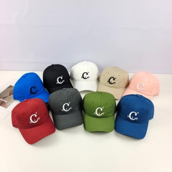 one pc letter c embroidery semi hard top baseball cap 56-58cm