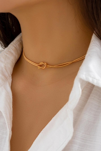 one pc metal chain kink design adjustable necklace(length:30+7cm)