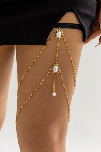 one pc beach pearl pendant leg ring body chain(length:45cm)