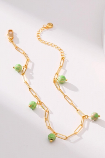 one pc beach irregular cut surface natural rough stone anklet(length:22cm)