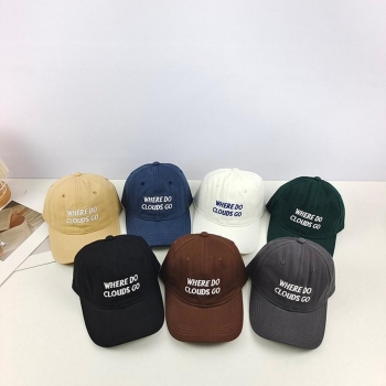 one pc casual letter embroidery sun protection baseball cap 56-58cm