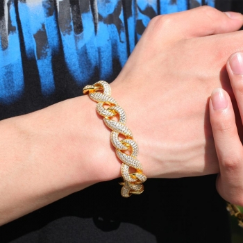 one pc hip hop cross rhinestone hollow bracelets(length:20cm)