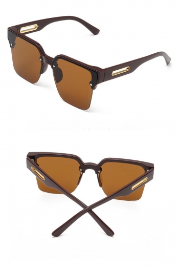 one pc stylish new 7 colors square plastic half-frame uv protection sunglasses
