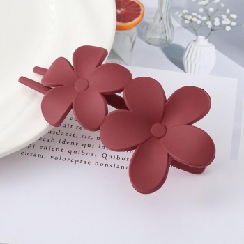 one pc frosted flower grab clip(length:10.4cm)