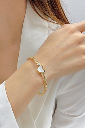 one pc stainless steel rhinestone pearl bracelets(length:17cm)