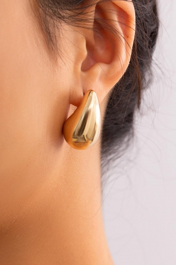 one pair alloy simple water drop pendant earrings(length:3cm)