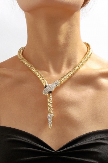 one pc rhinestone snake necklace(length:19.29in)