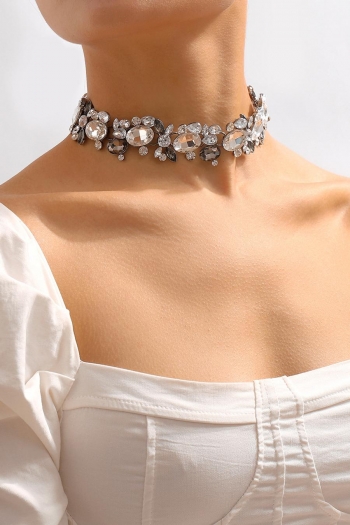 one pc rhinestone necklace(length:33-40.5 cm)