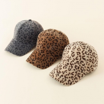 one pc stylish 3 colors leopard printing shade peaked cap(58-60cm)