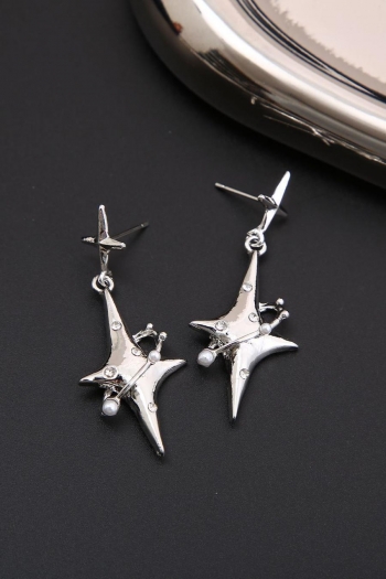 one pair retro pearl stars earrings(length:4cm)
