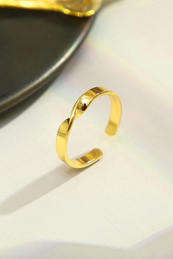 one pc alloy simple irregular twist adjustable ring(size:7.5cm)