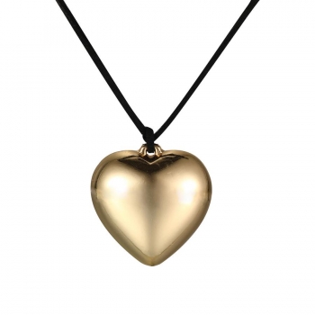 one pc heart shape lace-up necklace(length:147cm)