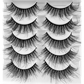 five pair set multi-layer synthetic curly false eyelashes(length:35mm)#2#