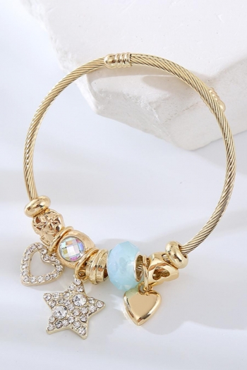 one pc stylish new rhinestone heart pendant bracelet(width:5.5cm)