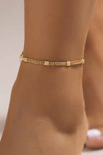 one pc simple metal anklet(length:20+5cm)