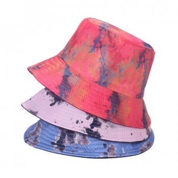 one pc graffiti tie dye visor bucket hat 58cm