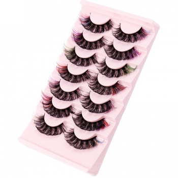 seven pair set synthetic cross curly false eyelashes with box(length:32mm)