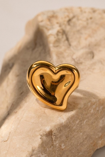 one pc stylish new solid color heart shape ring(width:1.72cm)