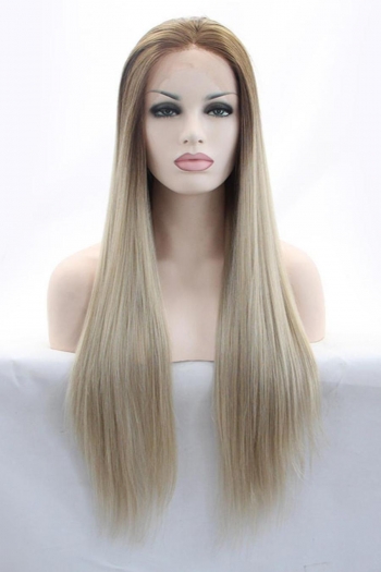 one pc high quality front lace synthetic daily straight wigs(length:24 inch)