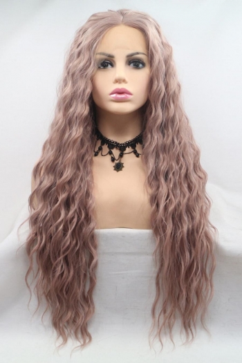 one pc high quality front lace synthetic wave curly wigs(length:24 inch)