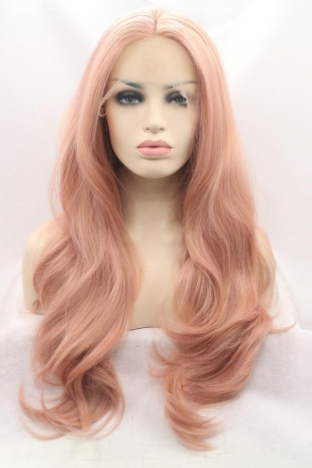 one pc high quality front lace synthetic big wave wigs(length:24 inch)