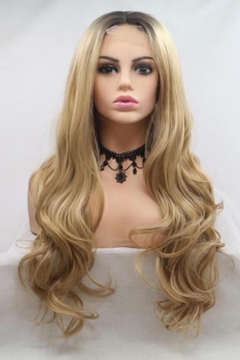 one pc high quality front lace synthetic long wave wigs(length:24 inch)