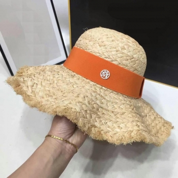 one pc beach wave candy colors letter labeling adjustable straw hat