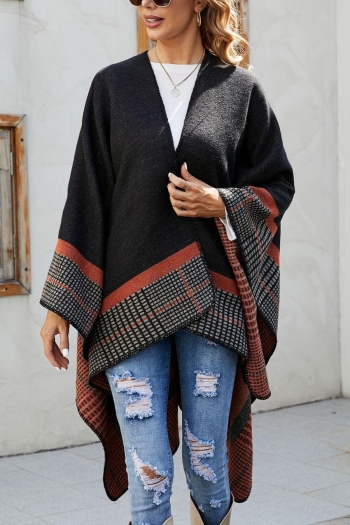 one pc 2 colors lattice knitted stylish warm shawl 135*156cm