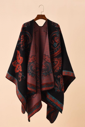 one pc new non-stretch paisley graphic knitted stylish shawl 130*160cm