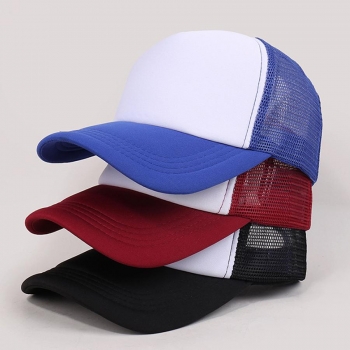 one pc colorblock breathable mesh baseball cap 56-60cm