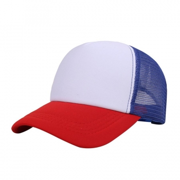 one pc two colors colorblock breathable mesh baseball cap 56-60cm