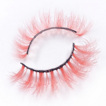 one pair synthetic fluffy curly false eyelashes with box(length:35mm)