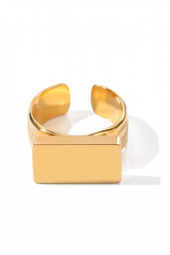 one pc stainless steel baguette ring(length:1.77cm)