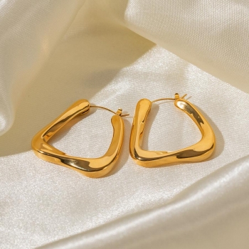 one pair stainless steel earrings(length:3.57cm)