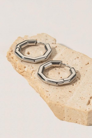 one pair stainless steel bamboo hoop earrings(length:2cm)#1#