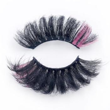 three pair synthetic thick cross contrast color false eyelashes(length:35mm)