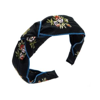 one pc stylish new flower embroidery kink hair hoop(width:3.5cm)