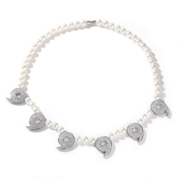 one pc pearl rhinestone necklace(length:45.72cm)