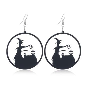 halloween one pair acrylic witch ghost earrings(length:7cm)